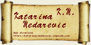 Katarina Medarević vizit kartica